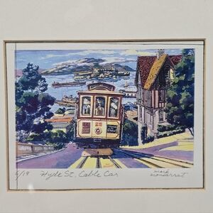Mark Monsarrat Framed Numbered Print San Francisco Hyde Street Cable Car 6/18